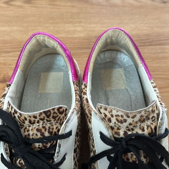 Dolce Vita Womens Zina Calf Hair Leopard Low Top Sneakers Size 8.5 Fashion - Picture 7 of 8